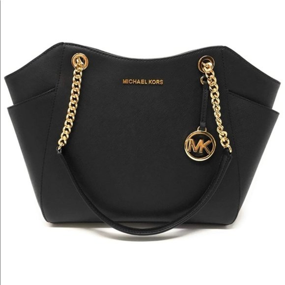 Michael Kors Handbags - Michael Kors Jet Set Large Black Shoulder Bag NWT